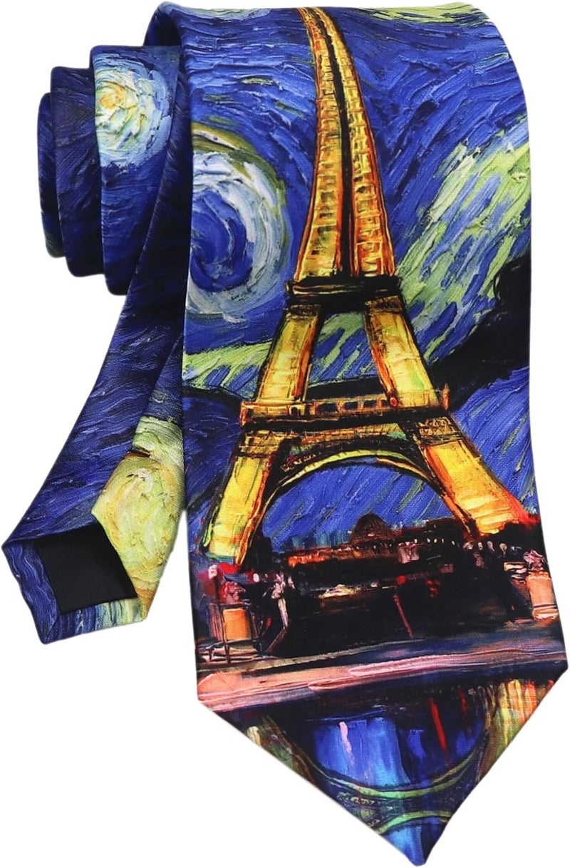 Secdtie Men's Printed Ties Designer Tie for Men Fashion Funny Neckties for Holiday Party - Image 1